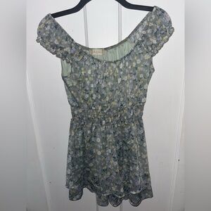 Altar'd State Floral Green Romper